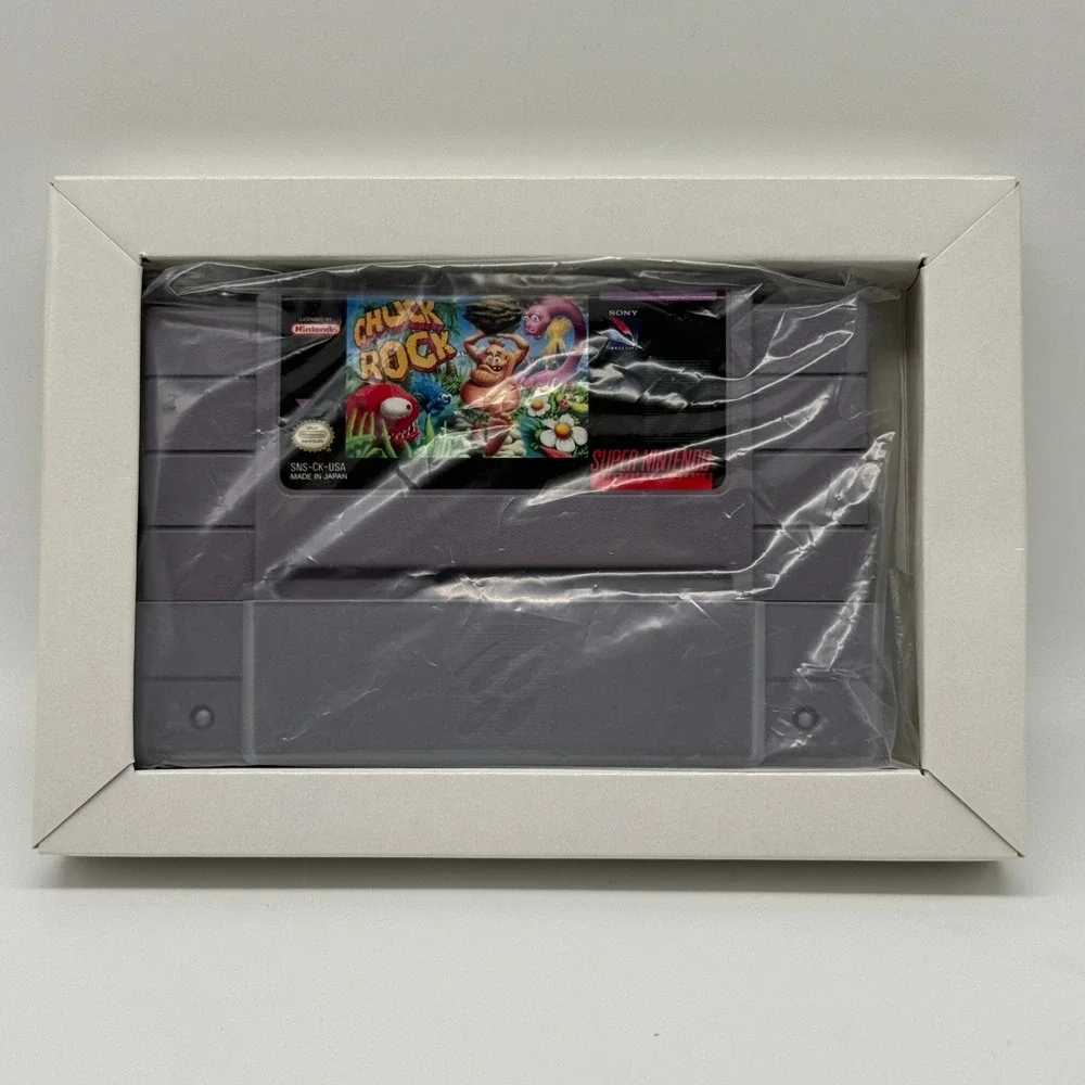 Chuck Rock for the Super Nintendo (SNES) Complete in box (CIB) TESTED
